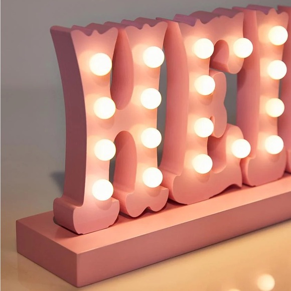 Pink HEIRESS light up sign - Picture 2 of 3